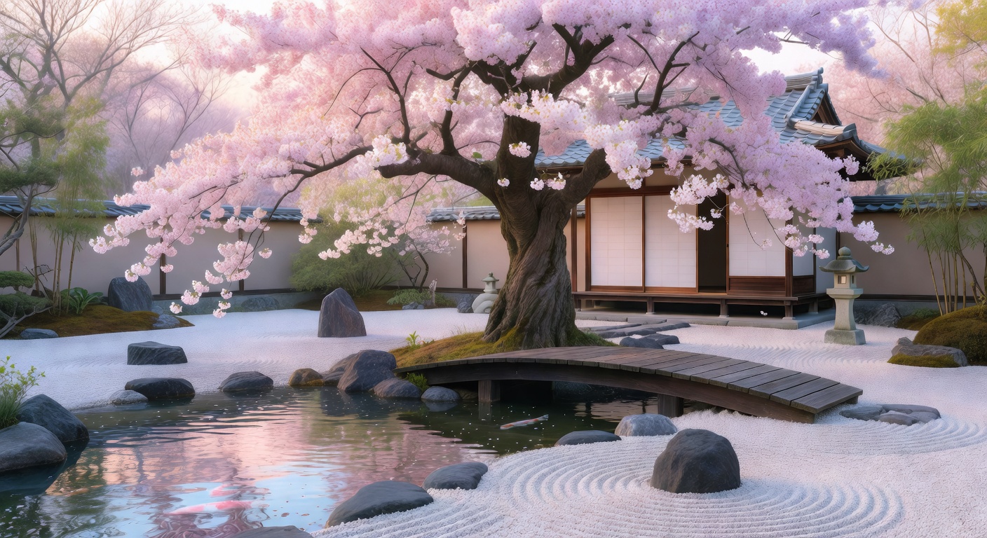 静かな日本庭園